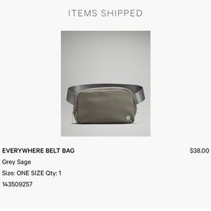 Lululemon everywhere belt bag grey sage